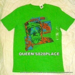 Nwt Gap Boys 14-16 XXL Green Moto Pro Tee Shirt
